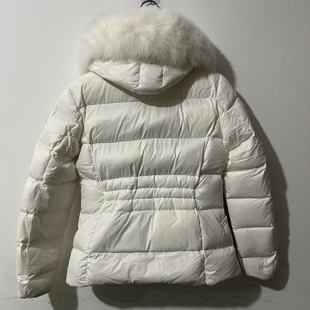 Moncler Boed Hooded Shearling-Trimmed Short Down Jacket - Picture 9 of 11